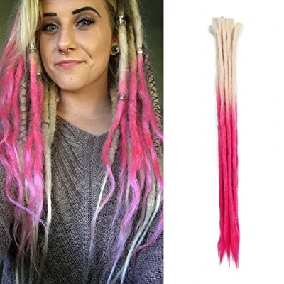 Image of Dsoar Synthetic dreadlock extensions, 10 strands, handmade crochet braids, 20 Inch