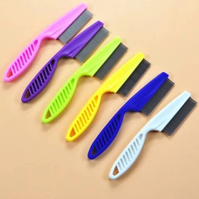 Image of LGT Large Flea/lice Removal Grooming Comb for Cats, Dogs, Rabbits. Effective against Fleas, Nits, Biting Pests, Ticks, Flea Dirt, Ectoparasites (Green)