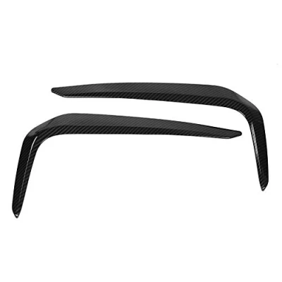 Image of EBTOOLS 2PCS Car Front Foglight Eyebrow Cover Trim Replacement for 5 Series M Sport G30 17 18, Carbon Fiber Style Protective Stickers