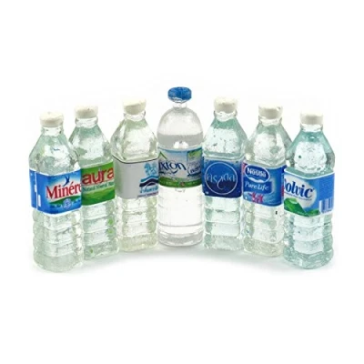Image of MyTinyWorld Dolls House Miniature Selection of 7 Water Bottles