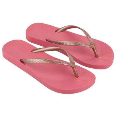 Image of Ipanema Women&#039;s Anatomica Tan Fem Flip Flop, Pink Metallic Pink, 6 UK