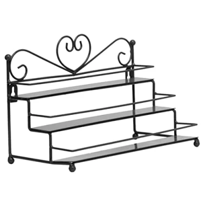 Image of Nail Polish Organizer Three layer Holder Wall Mounted Display Rack Lip Gloss Lipstick Shelf Rack, Iron