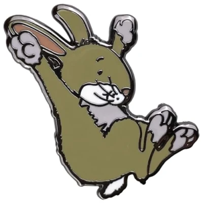 Image of Pawprint Family Rabbit Character Enamel Pin Badge Percy the Park Keeper Official Merchandise