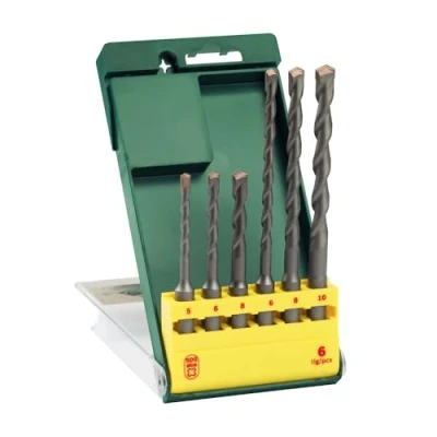 Image of Bosch Accessories 2607019447 SDS Plus Hammer Drill Bit Set, Grey, 6 Piece