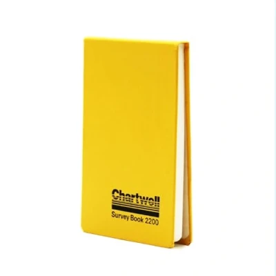 Image of Exacompta Ref 2200Z Chartwell Casebound Field Survey Book 106 x 165mm in Size, Excellent Strength When Wet, Ideal for Use Outside, Plain (No Rulings), Yellow