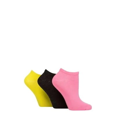 Image of SockShop Ladies Bamboo Trainer Liners Pack of 3 (UK, Numeric, 4, 8, Regular, Lime Refresher Plain)