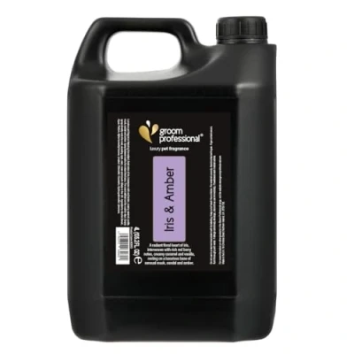Image of GROOM PROFESSIONAL Exclusive Iris &amp; Amber Dog Cologne Spray Perfume for Smelly Dogs Infused with Radiant Floral Notes Perfect Between Washes, 4 Litre
