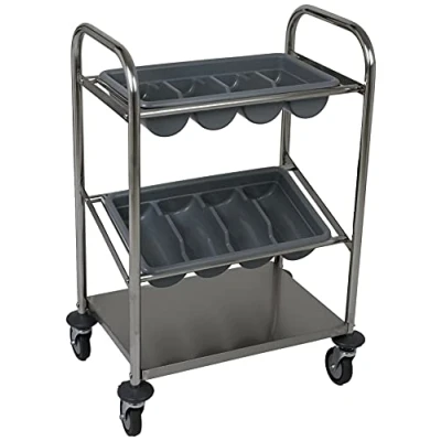 Image of Saro INES Cutlery Trolley, Silver, 40 x 63 98 cm