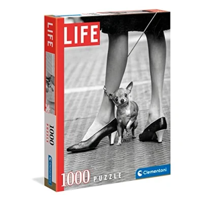 Image of Clementoni 39634 puzzle Life Magazine jigsaw 1000 pieces black and white, vintage Made in Italy, for adults
