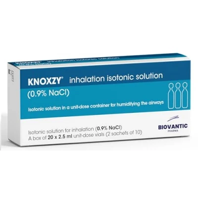 Image of KNOXZY Isotonic Saline Solution 0.9% Sodium Chloride NaCl Inhalation 20 X 2.5 ml Unit Dose Vials