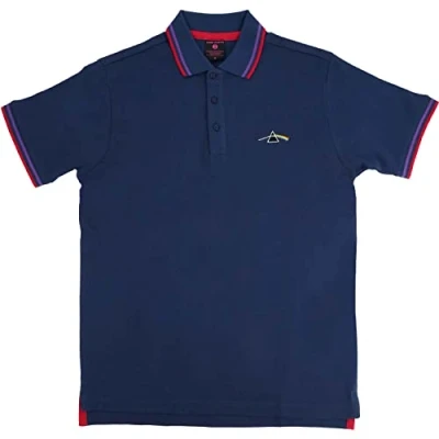 Image of Paradiso Clothing PINK Floyd DARK SIDE OF THE MOON Prism Unisex Polo shirt, Size: Large, Navy
