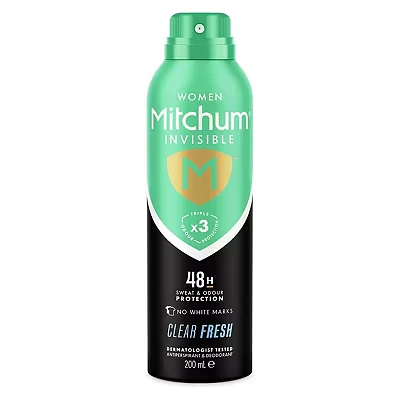 Image of Mitchum Women Invisible 48HR Clear Fresh Antiperspirant &amp; Deodorant Spray 200ml