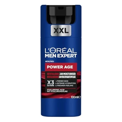 Image of NEW L&#039;Oréal Men Expert Power Age Moisturiser, Hyaluronic Acid Moisturiser for Ageing, Dry &amp; Dull Skin 100ml