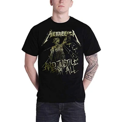 Image of Metallica &#039;Justice Vintage&#039; (Black) T Shirt (Medium)