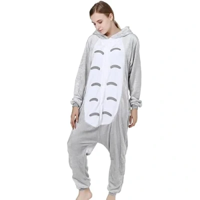 Image of NC Joystart Adult Onesie Animal Pajamas Unisex Carnival Halloween Cosplay Costume Sleepwear (Medium, Totoro)