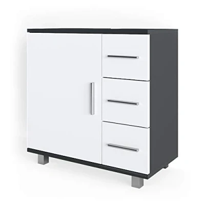 Image of Vicco Sink base cabinet Ilias, Anthracite/White, 60 x 60.8 cm