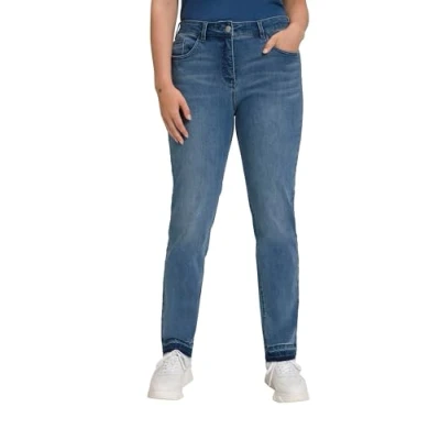 Image of Ulla Popken Women&#039;s Sarah Denim Jeans, Blue, 36W / 32L