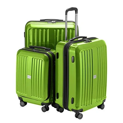 Image of HAUPTSTADTKOFFER X Berg Set of 3 Hardside Luggages Suitcase Spinner Trolley (S, M &amp; L), TSA, 258 Liter, Applegreen glossy