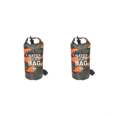 Image of Siepificius 2 Set Bag Surfing Waterproof Sack Leakproof Outdoor Rafting Boating Floating Orange 10L