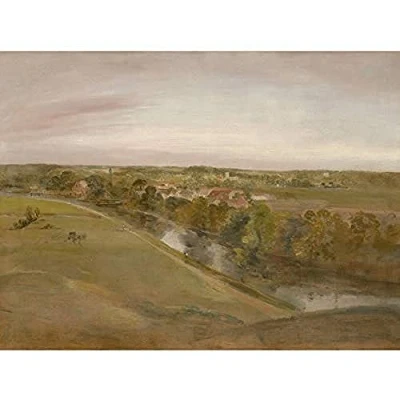 Image of Artery8 Constable Stratford Saint Mary From The Coombs Painting Art Print Canvas Premium Wall Decor Poster Mural
