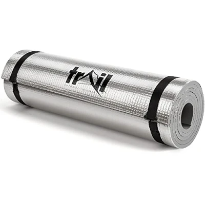 Image of Trail Camping Mat Aluminium Foil Thermal Insulated Roll Pad 7mm Thick Foam (Grey)