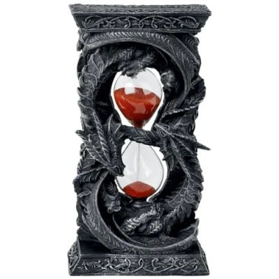 Image of Nemesis Now Time Guardian Dragon Sand Timer 18cm, Resin, Grey