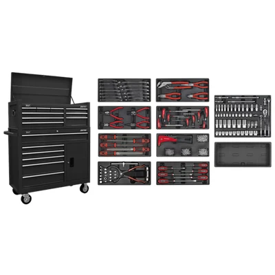 Image of American Pro Tool Chest Combination with 117 Piece Kit Black