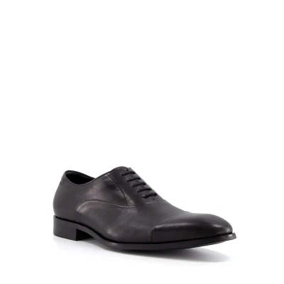 Image of Dune London Mens Wf SECRECY Wide Fit Leather Oxford Shoes Black (archived) Size UK 9