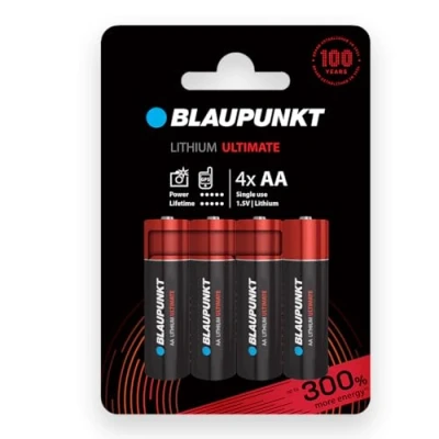 Image of BLAUPUNKT Premium AA lithium batteries, pack of 4, best for digital cameras, IoT devices, FR6BUL/4CP