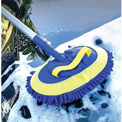 Image of MP Essential Telescopic Extendable Fast Water Flow Washing Brush for Trucks Car Caravan Lorry Van with Chenille Head