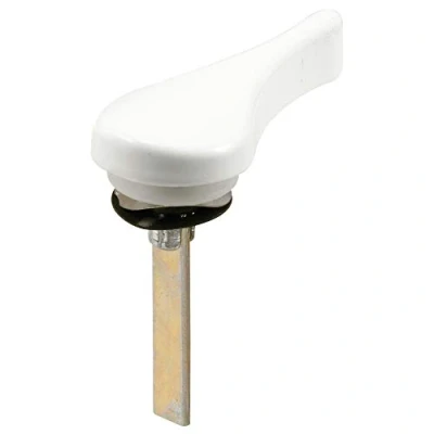 Image of Prime Line Products E 2703 Sliding Door Latch Lever with Washers and Push Nut, White, Diecast