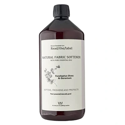 Image of Read The Label Eucalyptus Dives &amp; Geranium Natural Fabric Softener with Pure Essential Oils Softens, Freshens and Protects Plant Powered Conditioner 1000ml