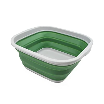 Image of SAMMART 5.5L Collapsible Washing Tub (Grey/Dark Sea Green, tub)