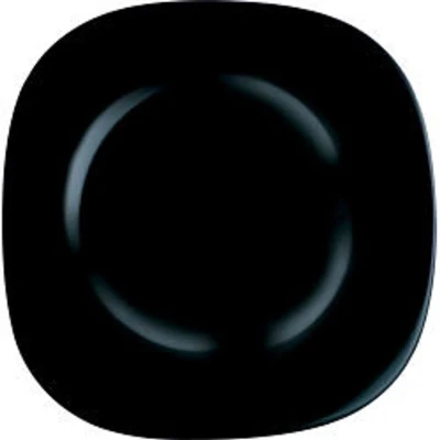 Image of Luminarc 26.5 cm Carine Glass Dinner Plate, Black 1 Plate