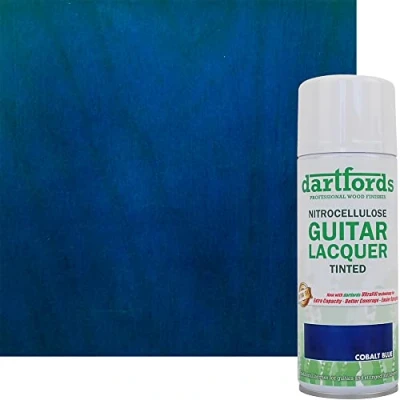 Image of dartfords Dark Cobalt Blue Nitrocellulose Guitar Lacquer 400ml Aerosol