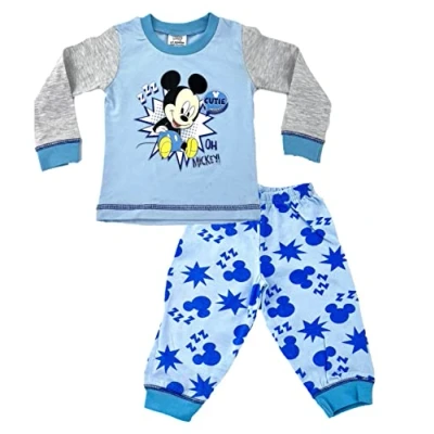 Image of Disney Mickey Mouse Baby Boy 2 Piece Pyjama Set Cutie 12 18 Months