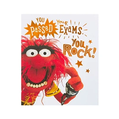 Image of UK Greetings Disney The Muppets Passed Exams Card For Him/Boy With Envelope Animal Design