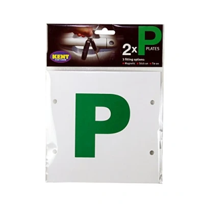 Image of Kent Car Care P Plates Magnetic, Stick On/Tie On