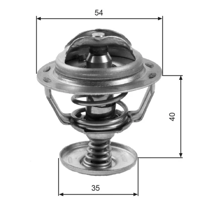 Image of 1089796, 1148164, 1149617, 1212852, 1218087 Engine thermostat GATES TH06082G1 82C with gaskets/seals without housing FORD: FIESTA 5, 4