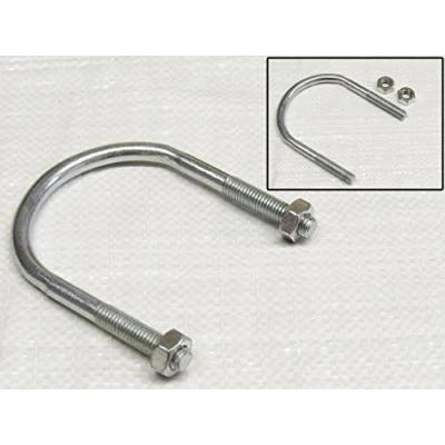 Image of 6MM x 20MM Zinc Plated &#039;U&#039; Bolt With 2 Hex Nuts Clamp Pipe Tube Marine