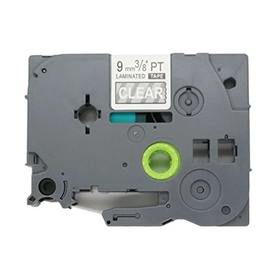 Image of Fassport 1 Pack White on Clear Label Tape Compatible for Brother P Touch TZ 125 TZe 9mm 3/8&quot;
