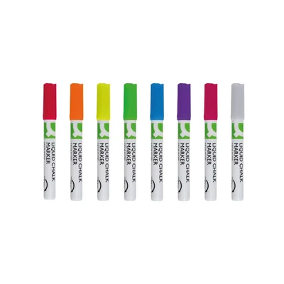 Image of Q Connect Chalk Markers Medium Tip Assorted (Pack of 8)