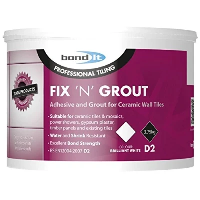 Image of Bond It 4.5kg Fix N Grout Tile Adhesive Internal Use Ideal For Showers and Wet Rooms D2