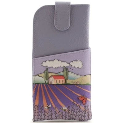 Image of Mala Leather &#039;The Cotswold Collection&#039; Glasses Case 5204_26 Lilac