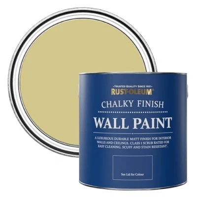 Image of Rust Oleum Green Matt Emulsion Wall Paint Wasabi 2.5L