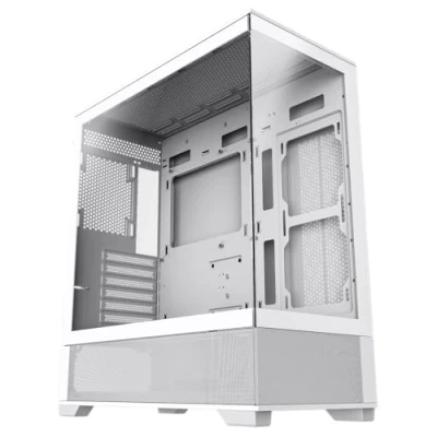 Image of GameMax Vista White Dual Tempered Glass Panelling ATX PC Gaming Case with V4.0 PWM ARGB Hub Included