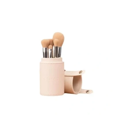 Image of Farmasi 5 Piece Mini Makeup Brush Set Includes Blush &amp; Powder Brush, Foundation Concealer Eyeshadow Blending