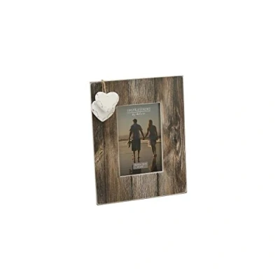 Image of &#039;Personalised Two Hearts Wooden Photo Frame, 4 x 6&quot; (10 15cm)