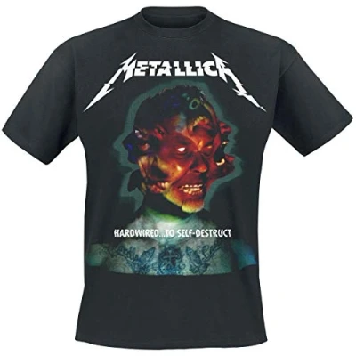 Image of CID Men&#039;s Metallica Hardwired Album Cover T Shirt, Black, XX Large