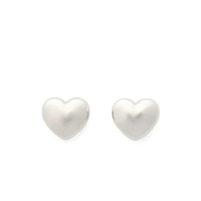 Image of Kate Spade New York Silver Heart You Stud Earrings